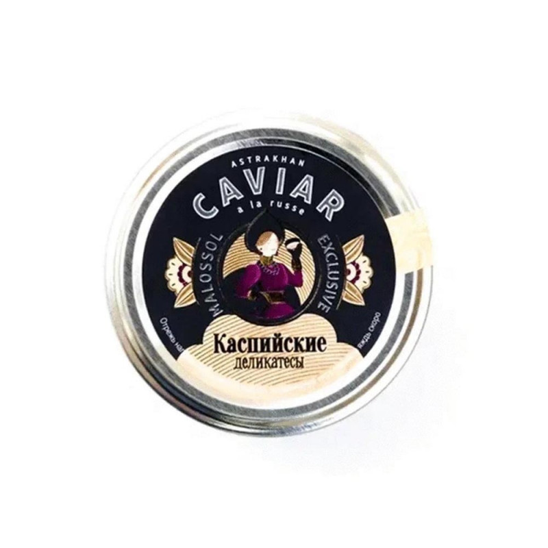 Черная икра осетра Дойная Exclusive "Каспийские деликатесы", ст/б 100г