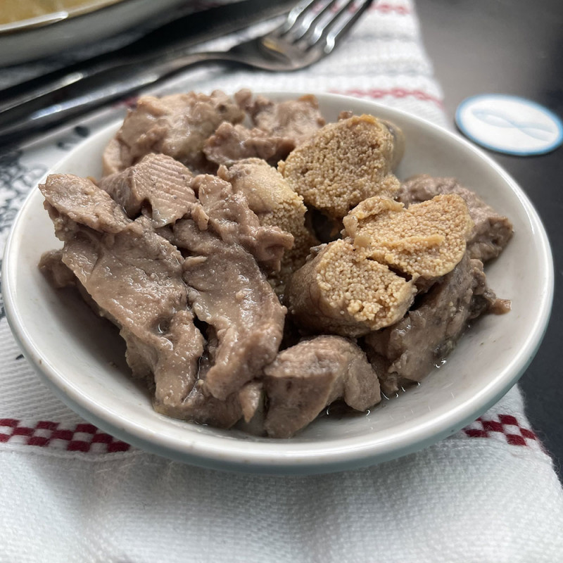 Печень и икра минтая натуральная (кусочками), 185г