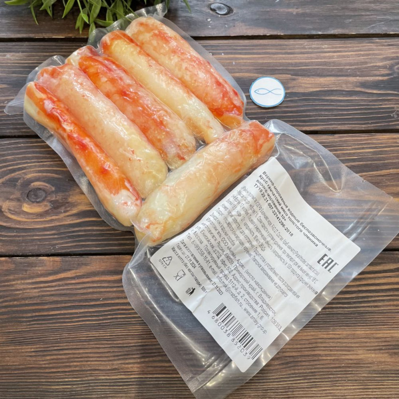 Мясо Камчатского краба 1-ая фаланга 10см+, 250г