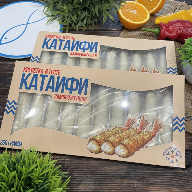Креветки в тесте Катаифи, 260г