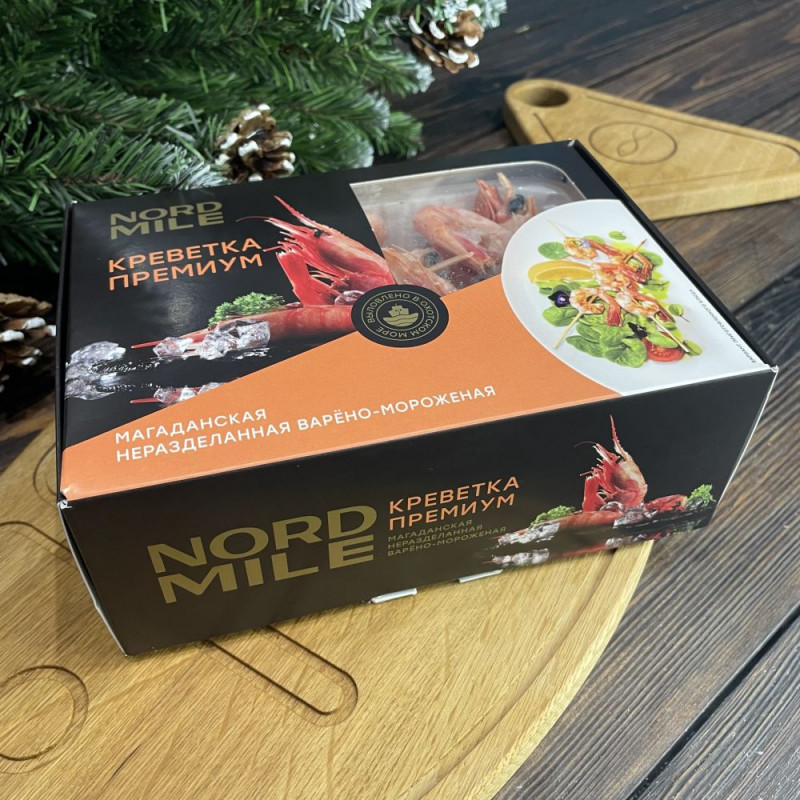 Магаданские креветки 40/60 Nord Mile, 500г