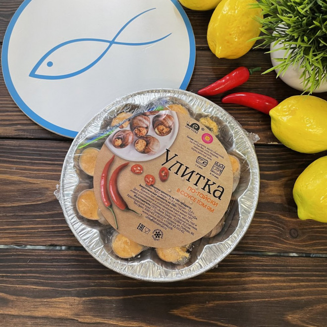 Улитки по-тайски в соусе Том-Ям, 170г