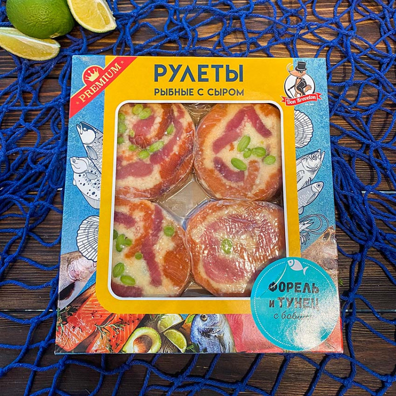 Рулет из Форели и Тунца с бобами